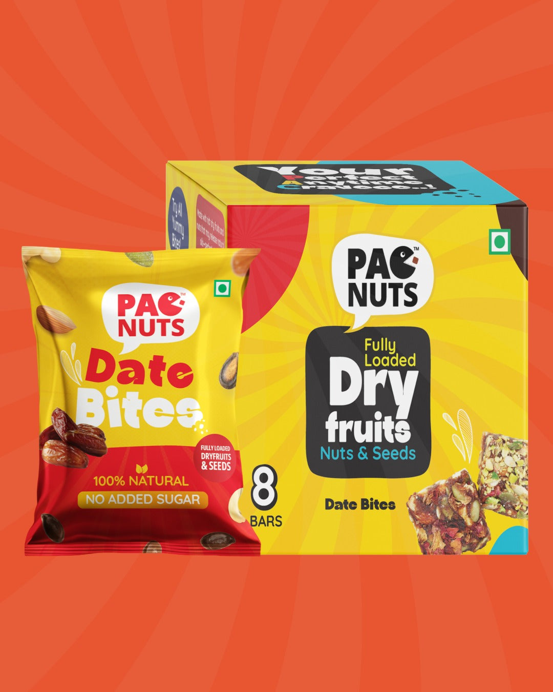 Date Dry Fruit Bites –  PAC of 8