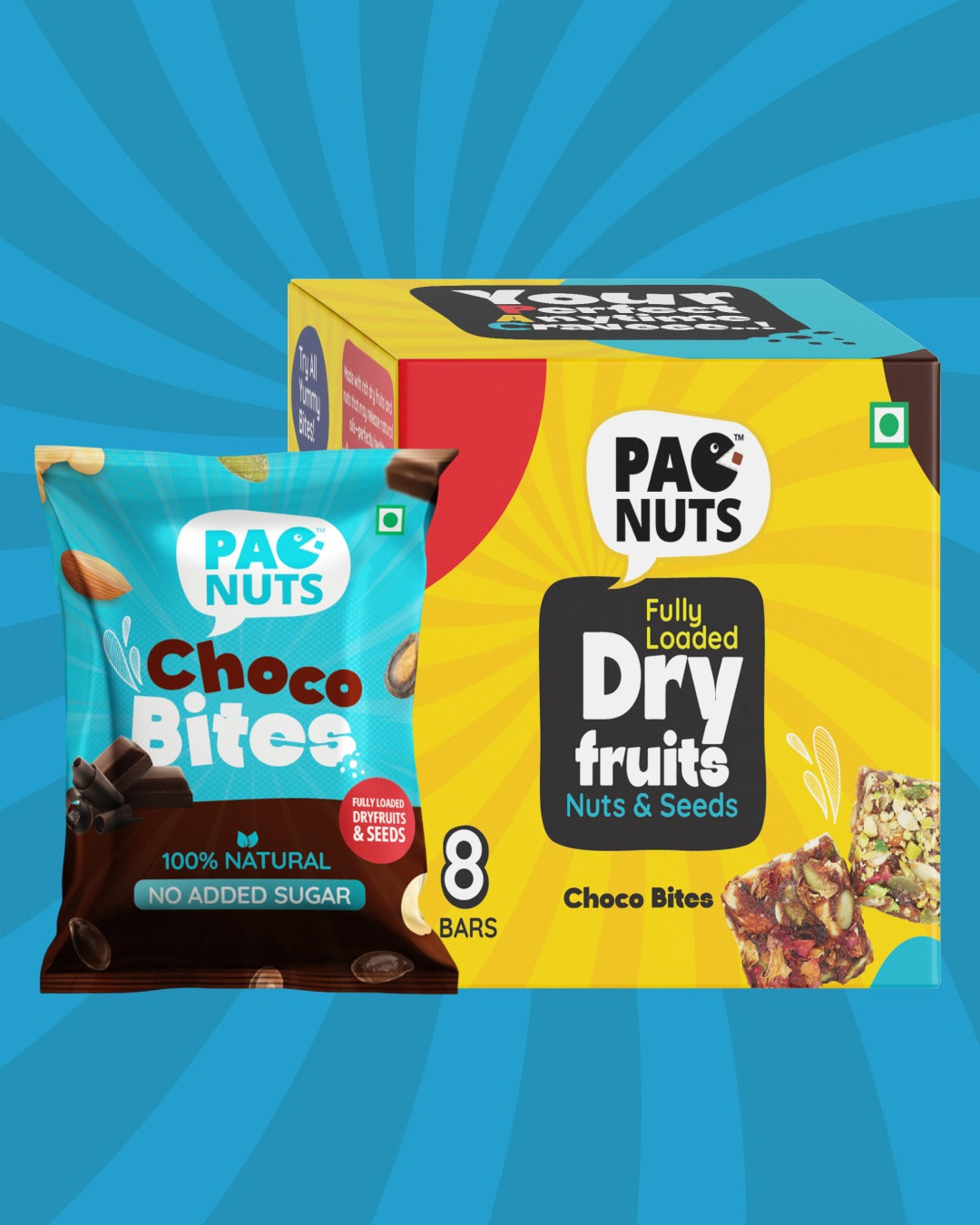 Choco Dry Fruit Bites - PAC of 8 Bites