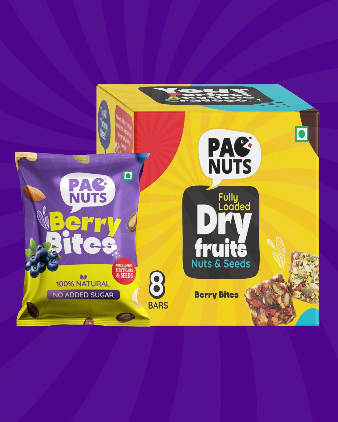 Berry Dry Fruit Bites –  PAC of 8